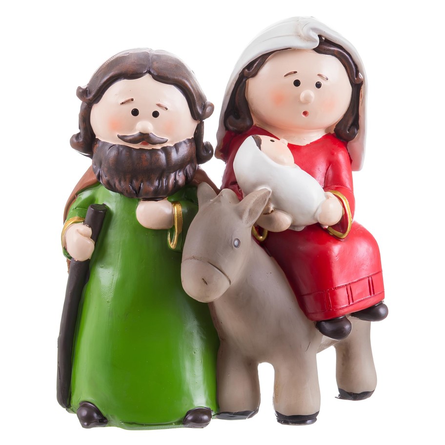 Pres�pio 4 Figuras Resina 10.5x5.8x12cm