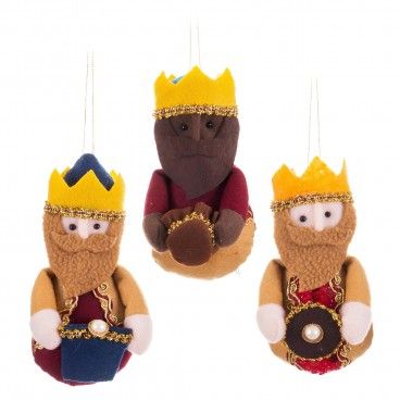 Pendente Trs Reis Magos 15cm 3un