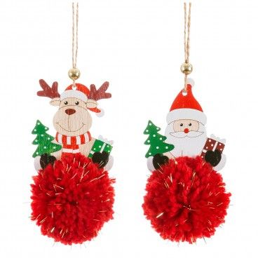 Pendente Pom Pom 6x6x12cm