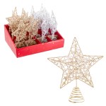 Estrela para Árvore de Natal 25cm Sortido