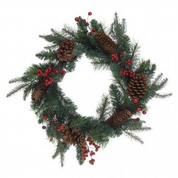 Coroa de Natal com Bagas 45cm