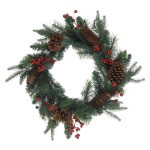 Coroa de Natal com Bagas 45cm