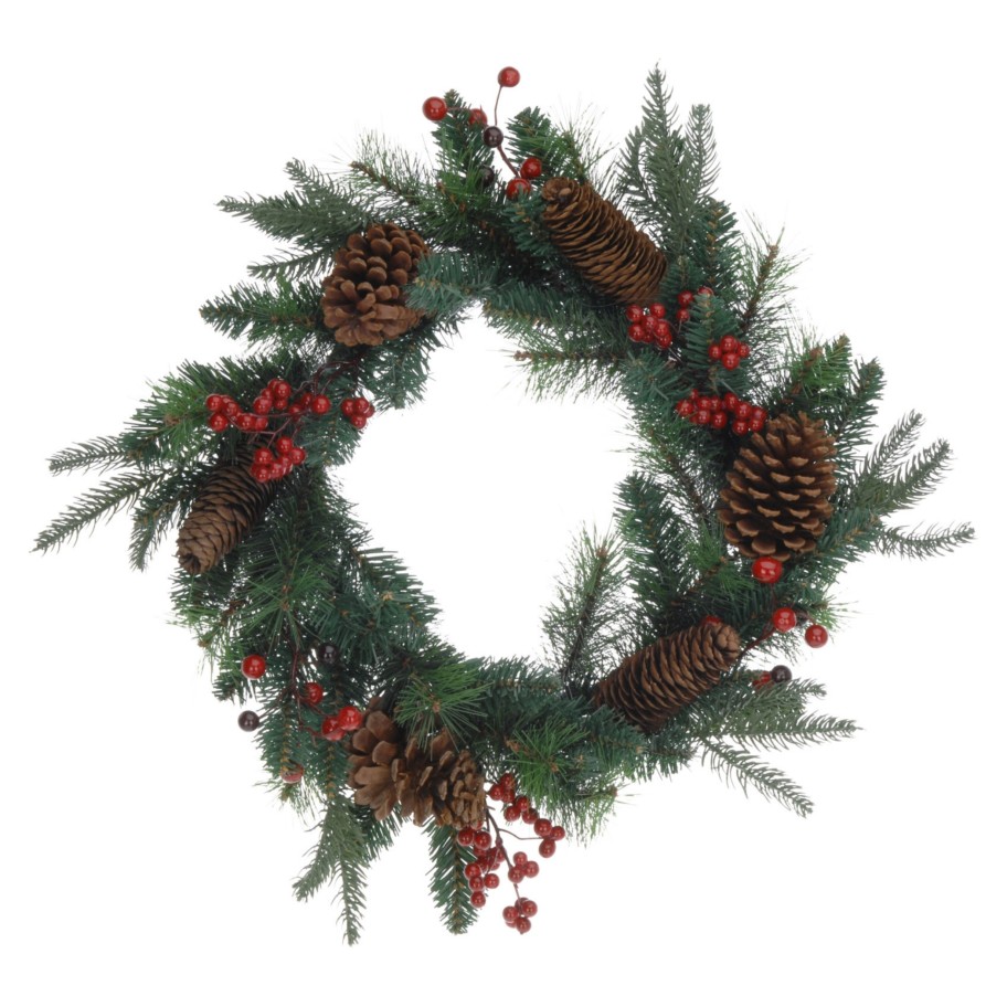 Coroa de Natal com Bagas 45cm