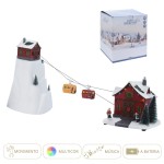 Telef�rico Animado com Luzes para Decora��o Natal