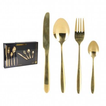 Conjunto 24 Talheres Dourado Conjunto 24 Talheres Dourado
