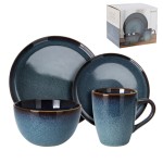 Conjunto de Jantar 16 Pe�as Gr�s Azul Escuro