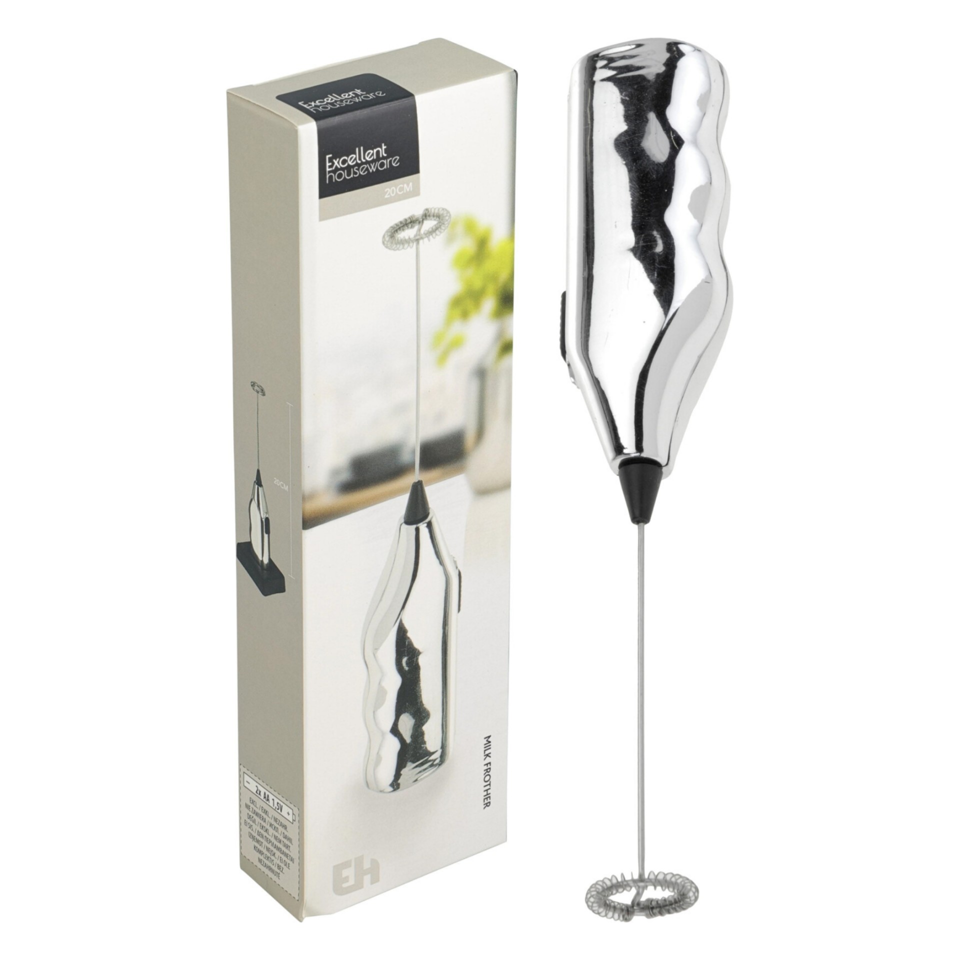 Espumador de Leite Cromado 20cm