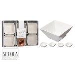 Conjunto 6 Tigelas Porcelana para Snacks Sortido