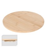 T�bua Girat�ria de Madeira de Bambu 35cm