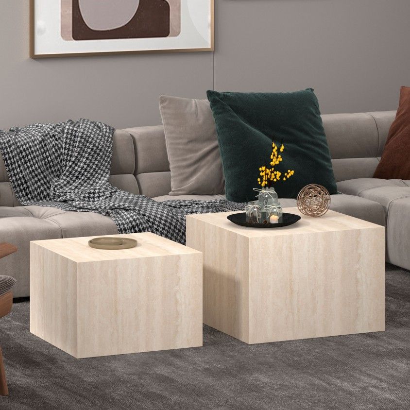 Set 2 Mesas Quadradas Style Set 2 Mesas Quadradas Style