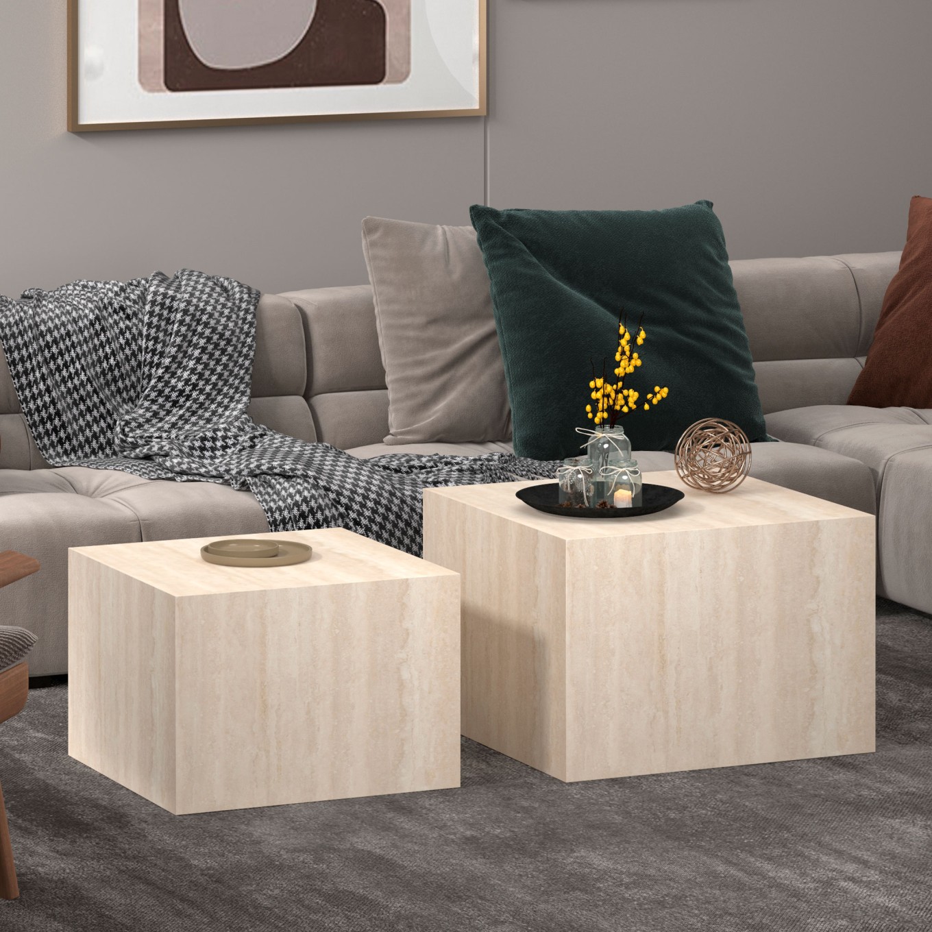 Set 2 Mesas Quadradas Style