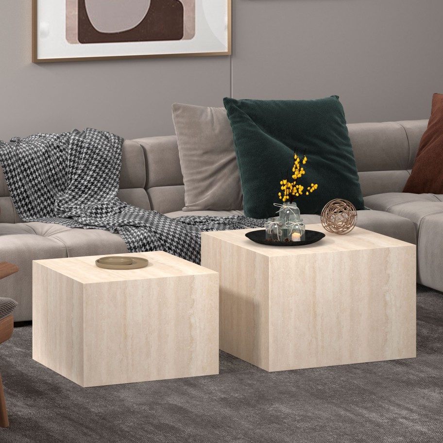 Set 2 Mesas Quadradas Style