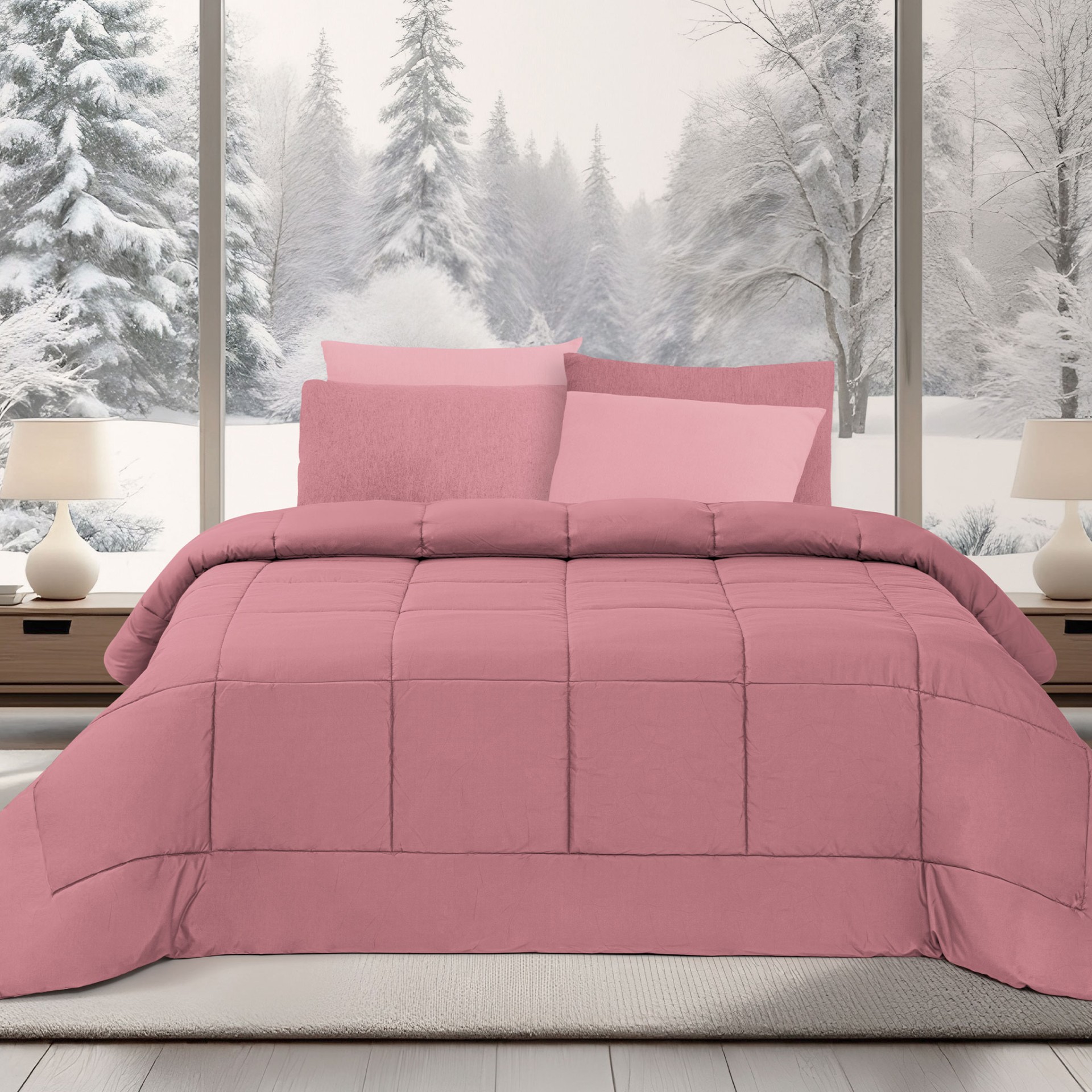 Edred�o Microfibra Liso - Cama Casal 160