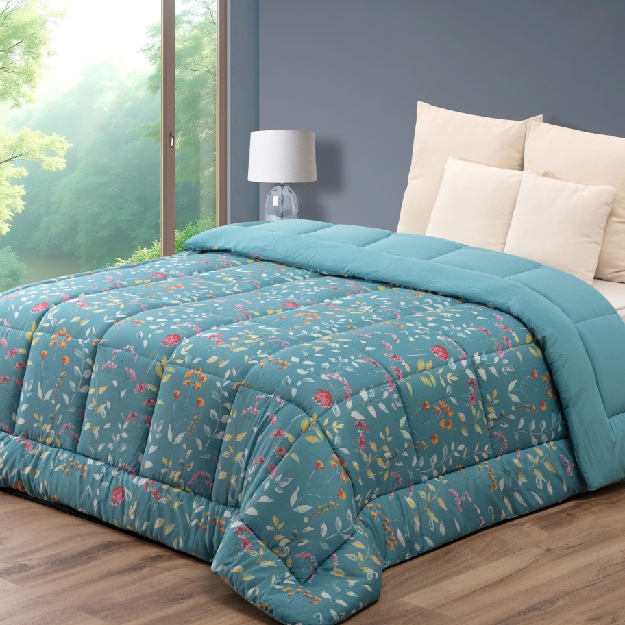 Edredão Microfibra Estampado Lorena - Cama Individual