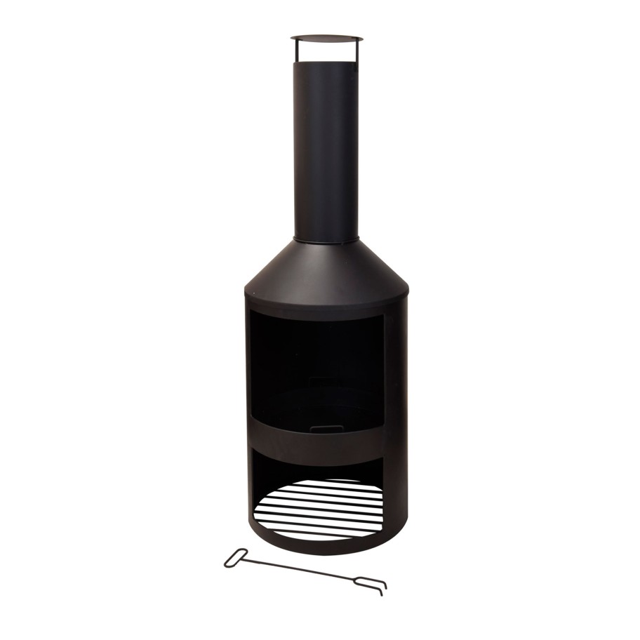 Lareira com Chaminé Metal 44.5x134cm