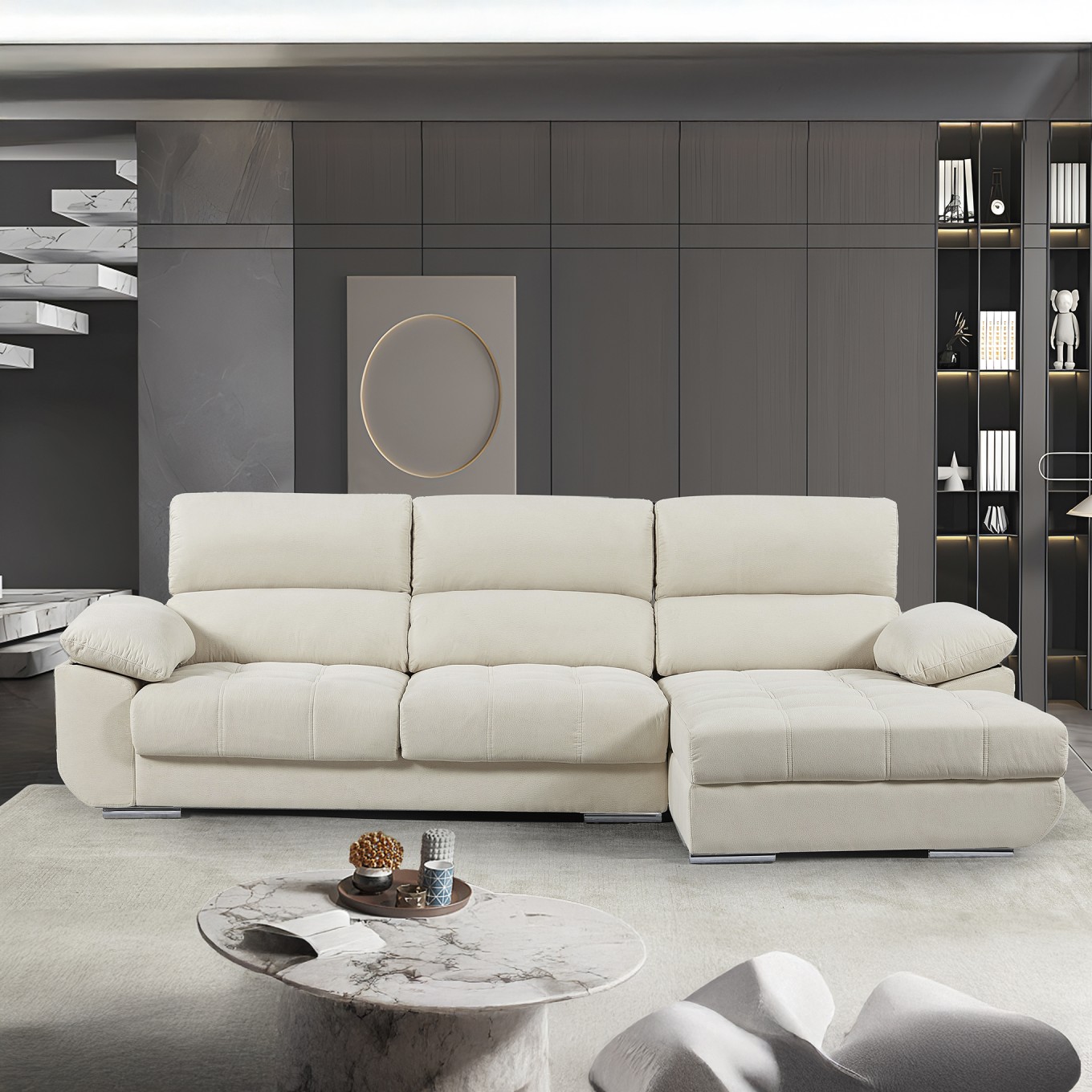 Sof� Chaise Longue Livorno Direita com cama