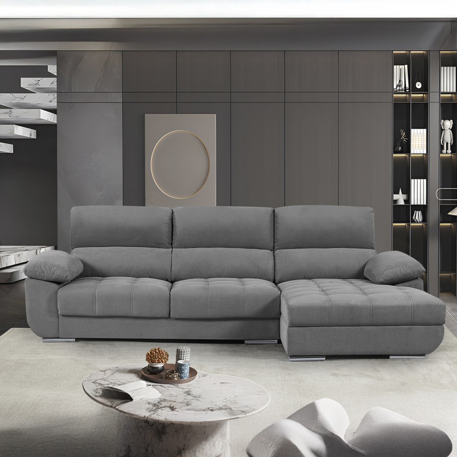 Sofá Chaise Longue Livorno Direita com cama