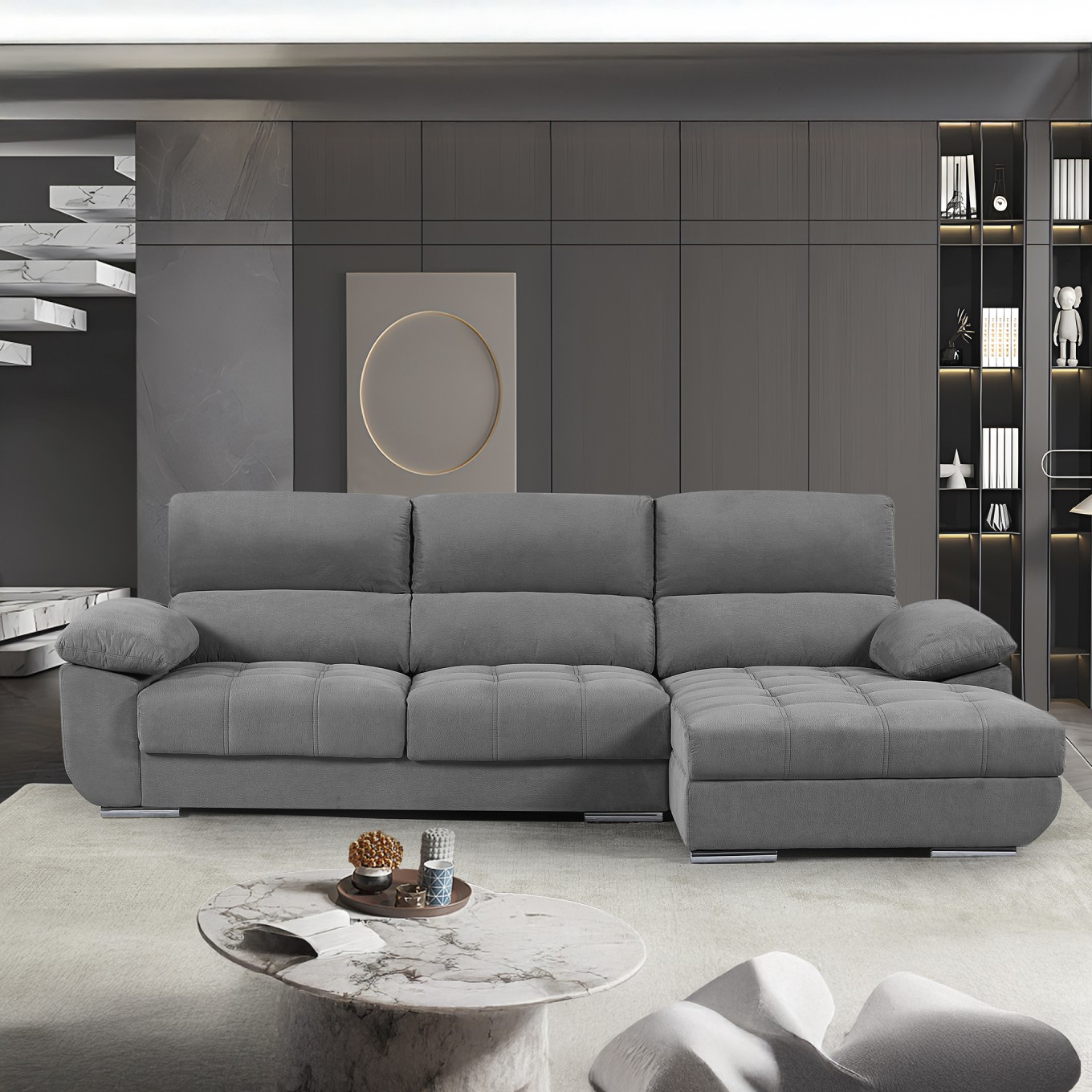 Sof� Chaise Longue Livorno Direita com cama