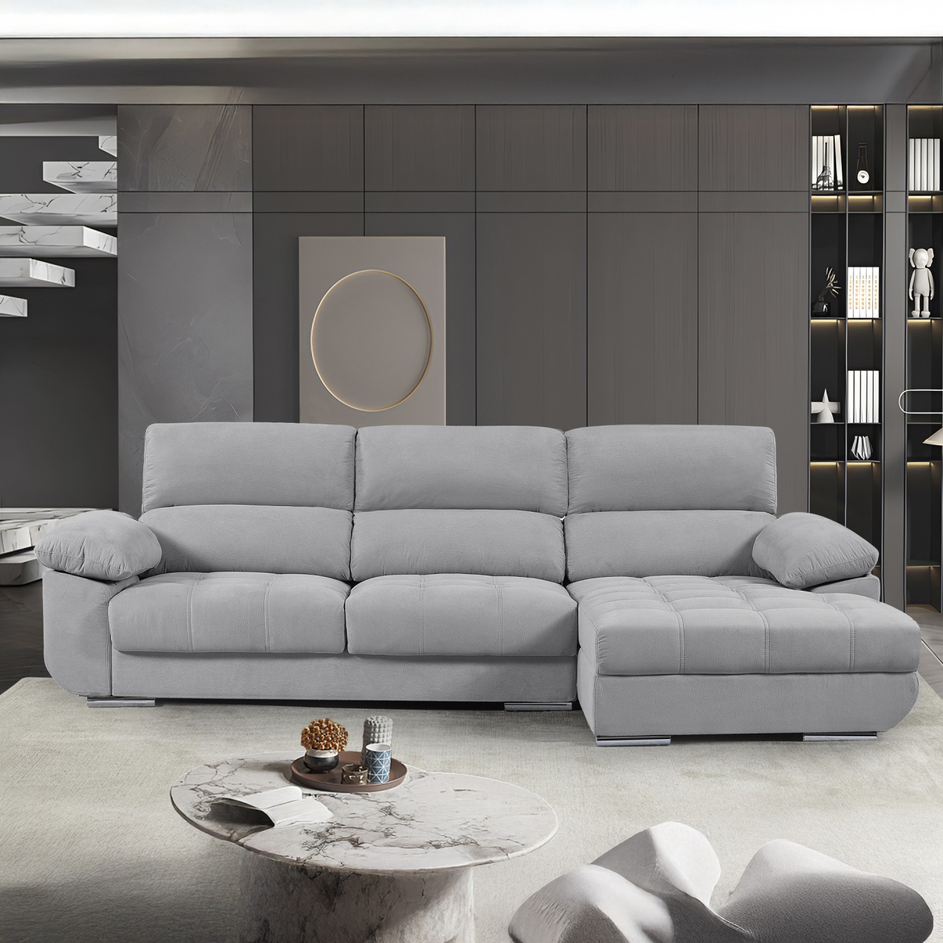 Sof� Chaise Longue Livorno Direita com cama