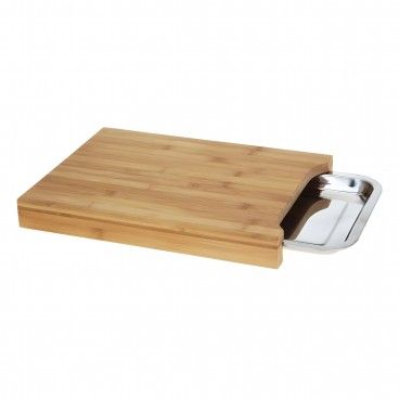 Tbua de Cortar Bambu com Bandeja 35cm