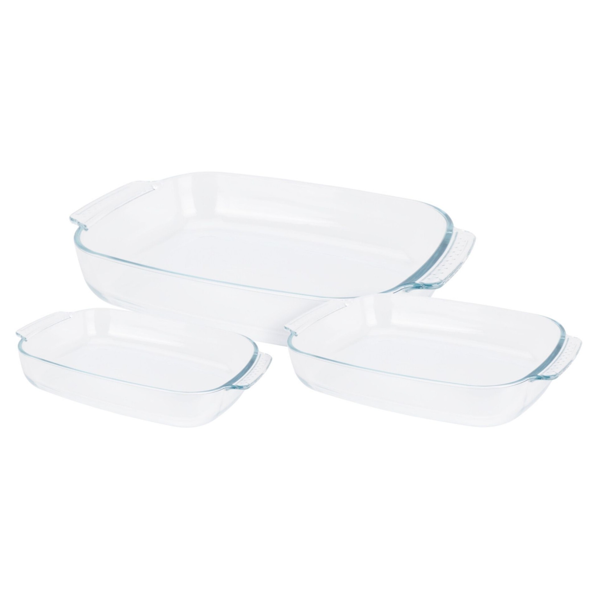 Conjunto 3 Assadeiras Vidro para  Forno