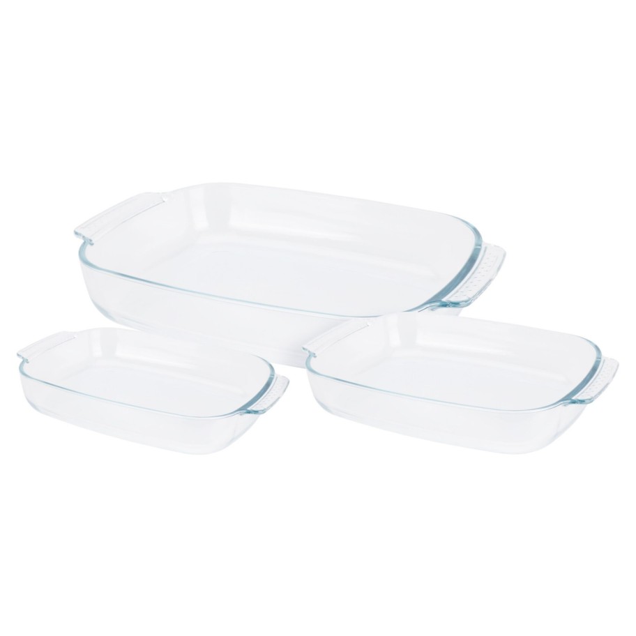 Conjunto 3 Assadeiras Vidro para Forno