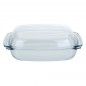 Assadeira Retangular em Vidro com Tampa 34cm Assadeira Retangular em Vidro com Tampa 34cm