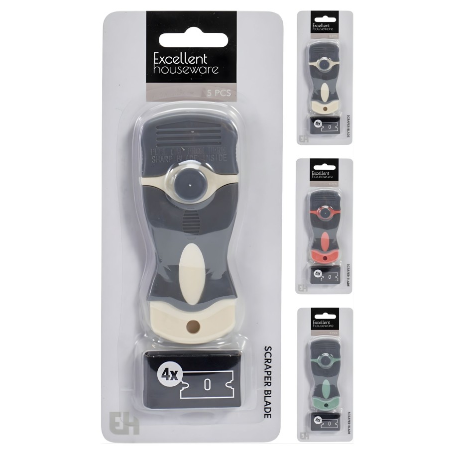 Raspador com 4 Lâminas Sortido 3 Cores