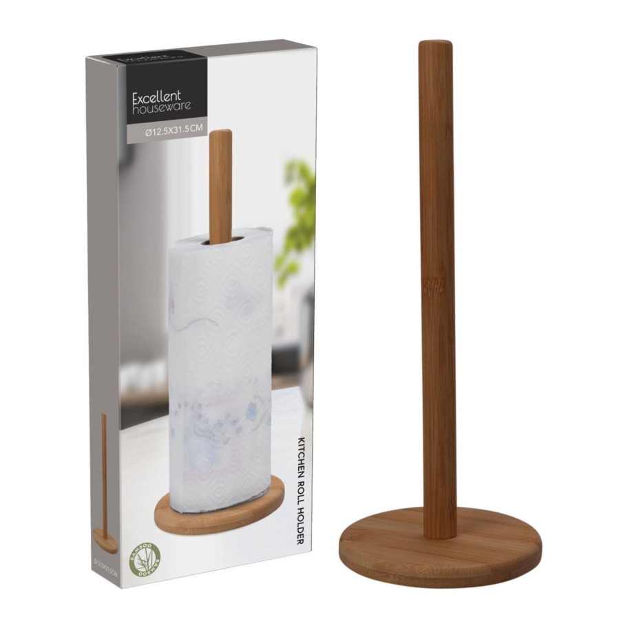 Suporte para Rolo Cozinha Bambu