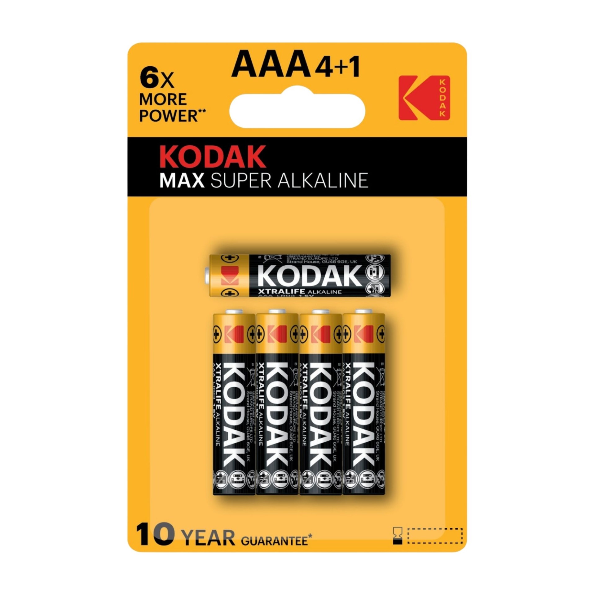 Pilha Alcalina KODAK Max AAA Pack Promo 4+1