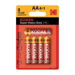 Pilha KODAK Zinc Ext Heavy Duty AA Pack Promo 4+1