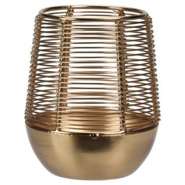 Lanterna de Arame 12cm Dourada