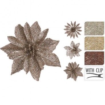 Set 4 Flores Clip 8cm Sortido