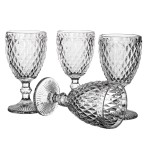 Set de 4 Copos de Vidro Água Diamond Cristal