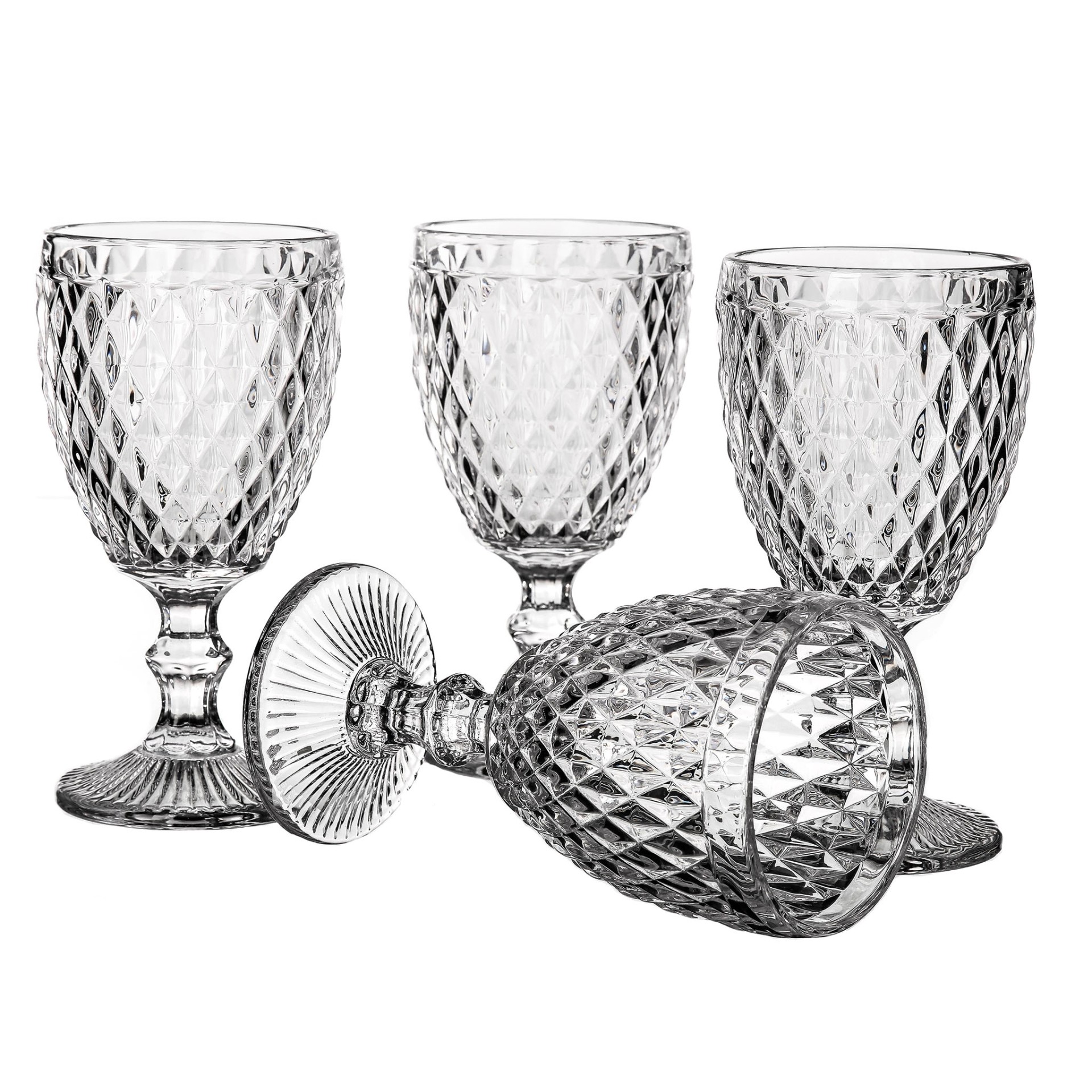 Set de 4 Copos de Vidro �gua Diamond Cristal