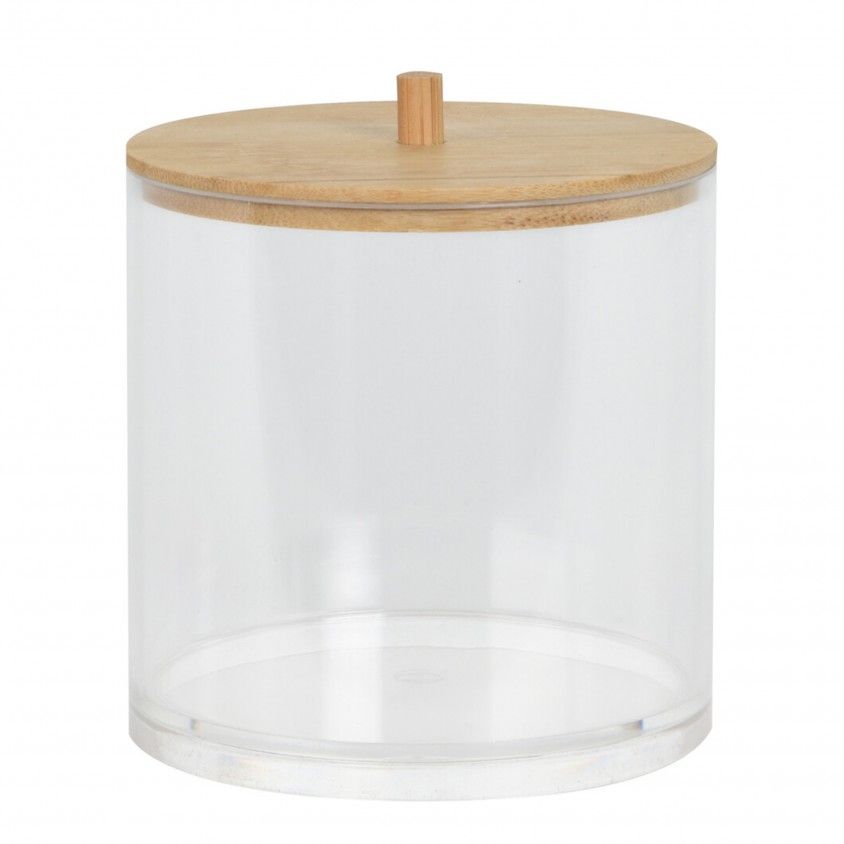 Organizador Make Up Tampa Bambu Redondo