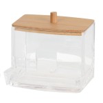 Organizador Make Up Tampa Bambu Retangular Alto
