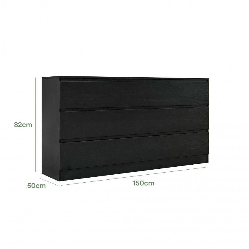 C�moda Dupla Neo Plus 6 Gavetas