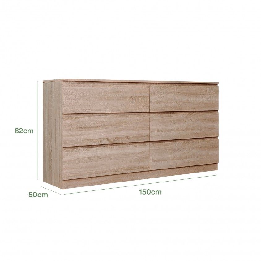 C�moda Dupla Neo Plus 6 Gavetas