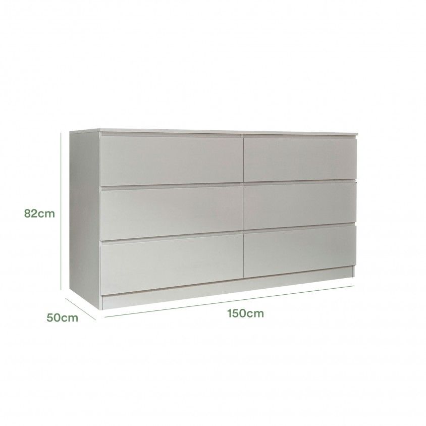 C�moda Dupla Neo Plus 6 Gavetas