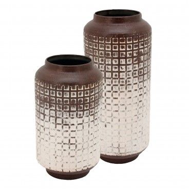 Conjunto 2 Jarra Decorativas R�sticas Quadrados