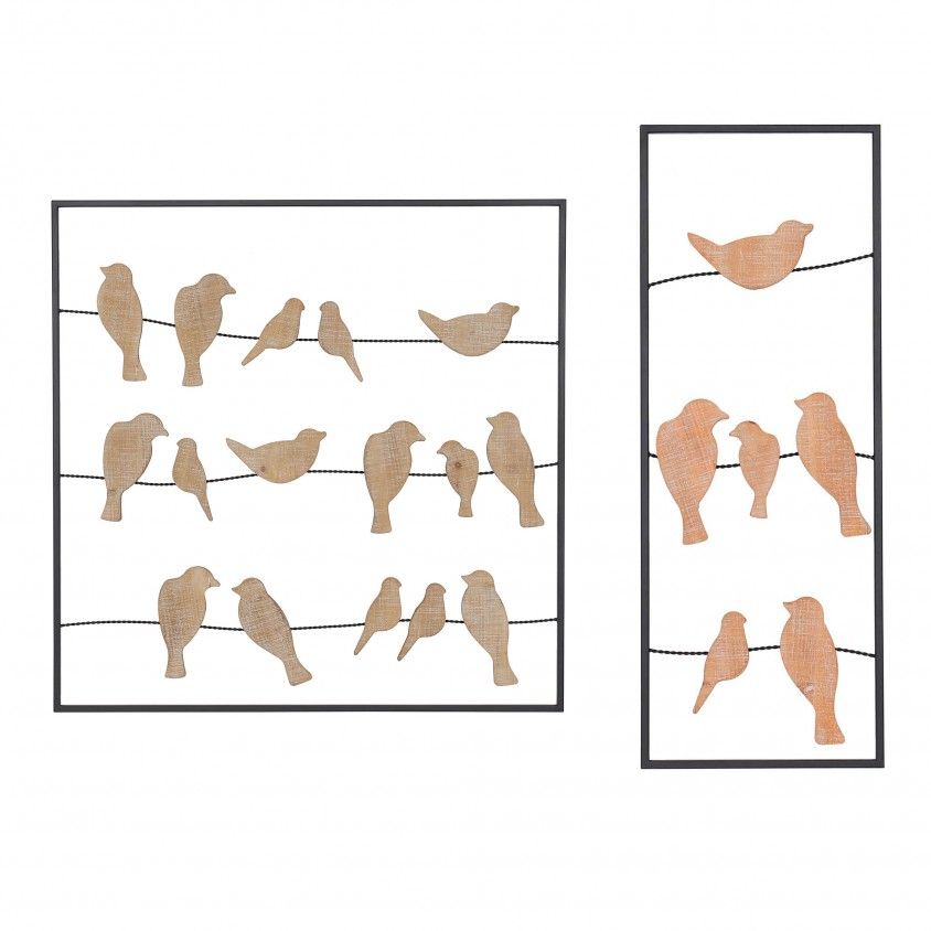 Conjunto 2 Wall Decor Passarinhos