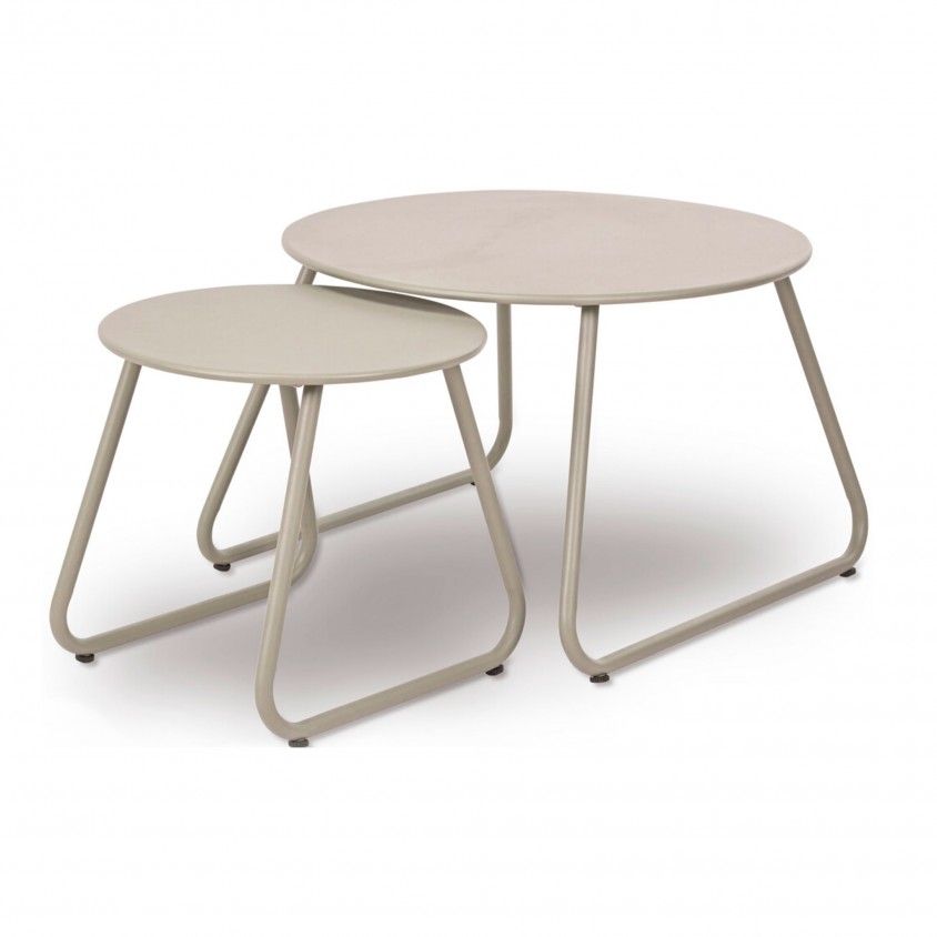 Pack 2 Mesas Apoio Bege
