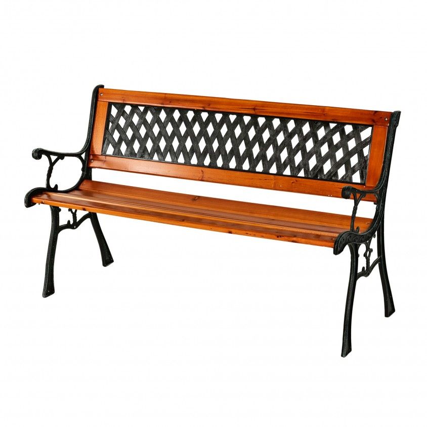 Banco Jardim em Madeira e Metal