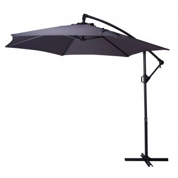 Guarda-Sol Suspenso 300cm Cinza Escuro