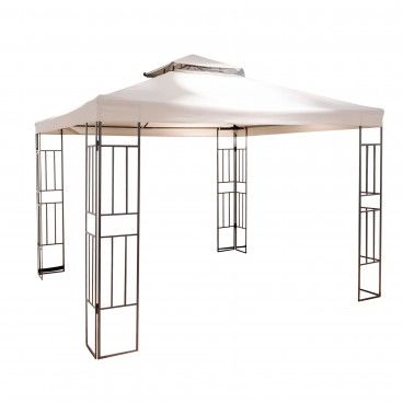 Pergola Jardim com Barras Decorativas 300X300X270cm