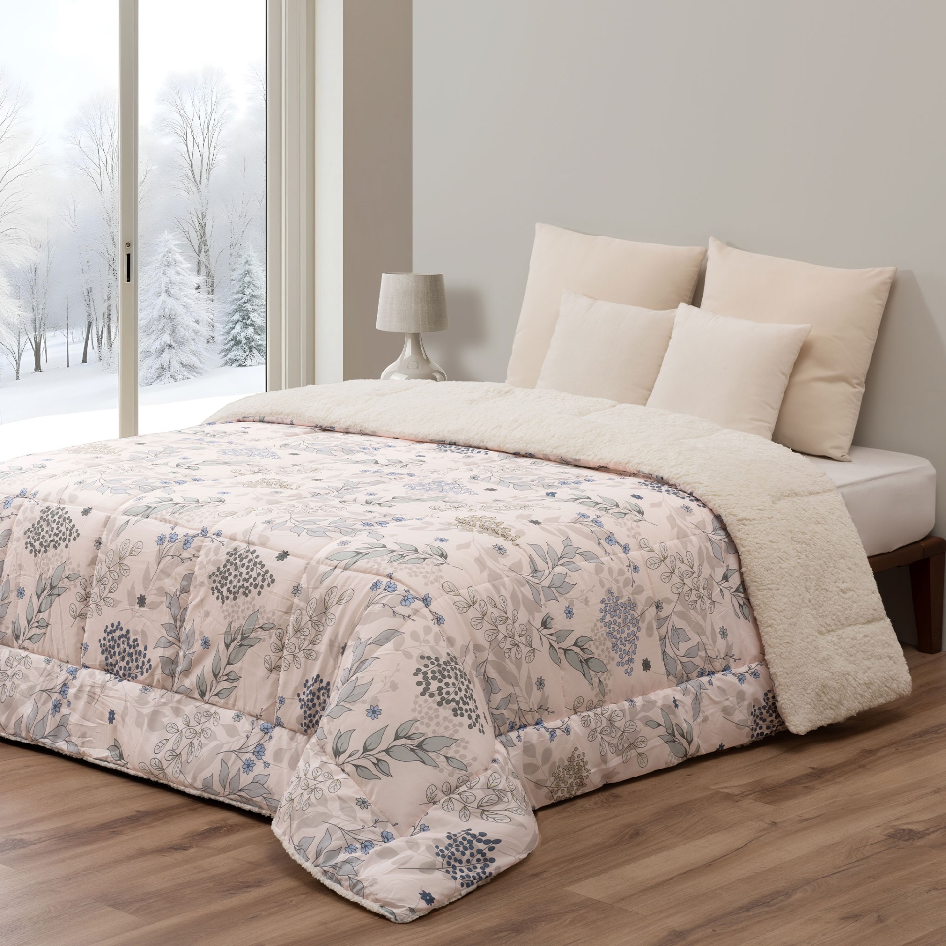 Edred�o Microfibra Borreguito Nina - Cama Casal