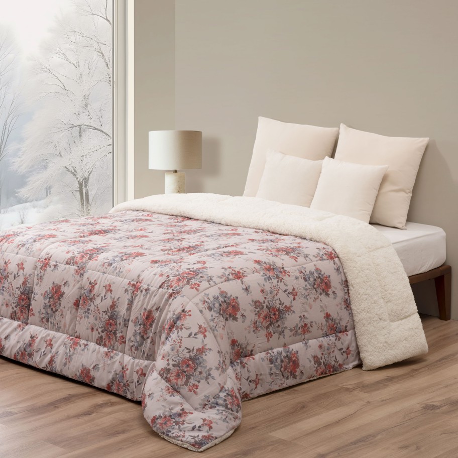 Edred�o Microfibra Borreguito Chloe - Cama Casal