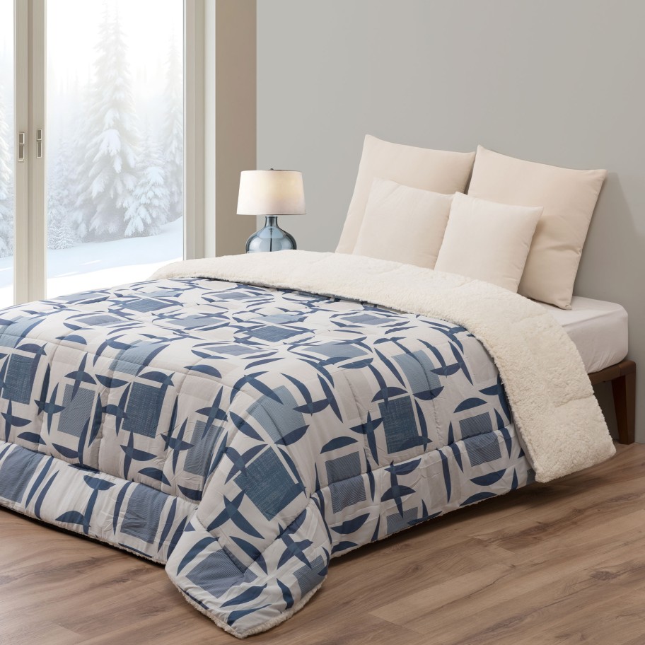 Edred�o Microfibra Borreguito La�s - Cama Casal