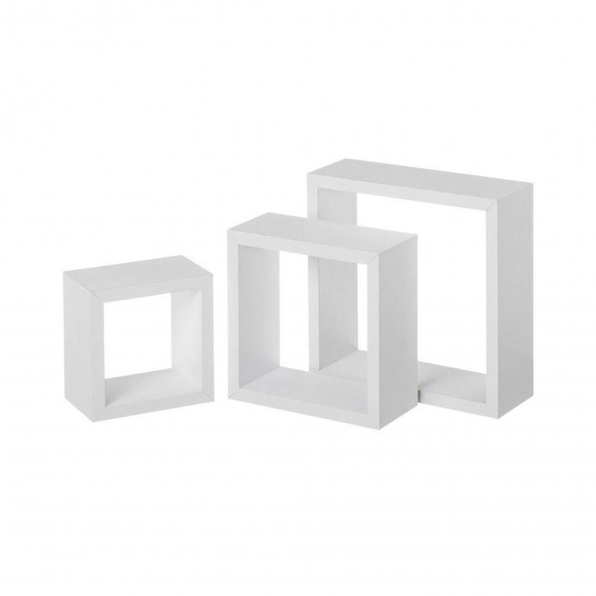 Conjunto 3 Estantes de Parede Cubos